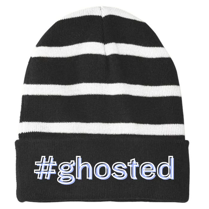 Ghosted Striped Beanie with Solid Band