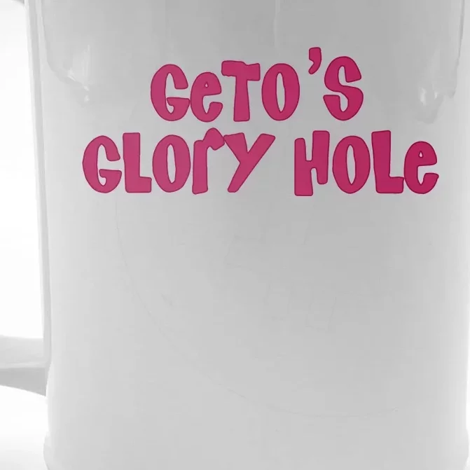 Getos Glory Hole Front & Back Beer Stein