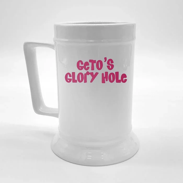 Getos Glory Hole Front & Back Beer Stein