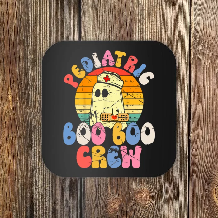 Groovy Ghost Halloween Pediatric RN Nurse Boo Boo Crew Coaster