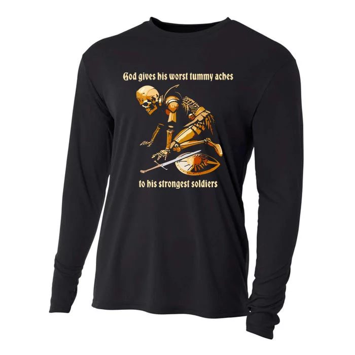 God Gives His Worst Tummy Aches To His Strongest Soldiers Cooling Performance Long Sleeve Crew