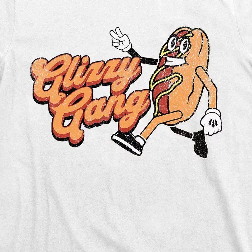 Glizzy Gang Hotdog Vintage Retro Funny Gift T-Shirt