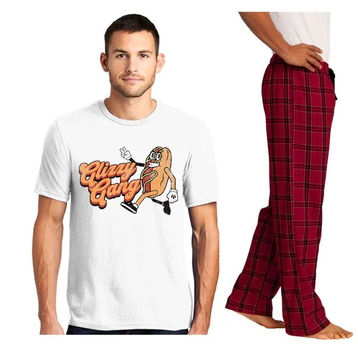 Glizzy Gang Hotdog Vintage Retro Funny Gift Pajama Set