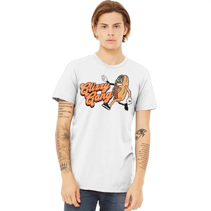 Glizzy Gang Hotdog Vintage Retro Funny Gift Premium T-Shirt