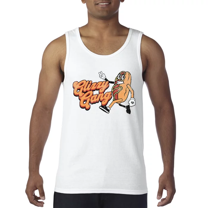 Glizzy Gang Hotdog Vintage Retro Funny Gift Tank Top