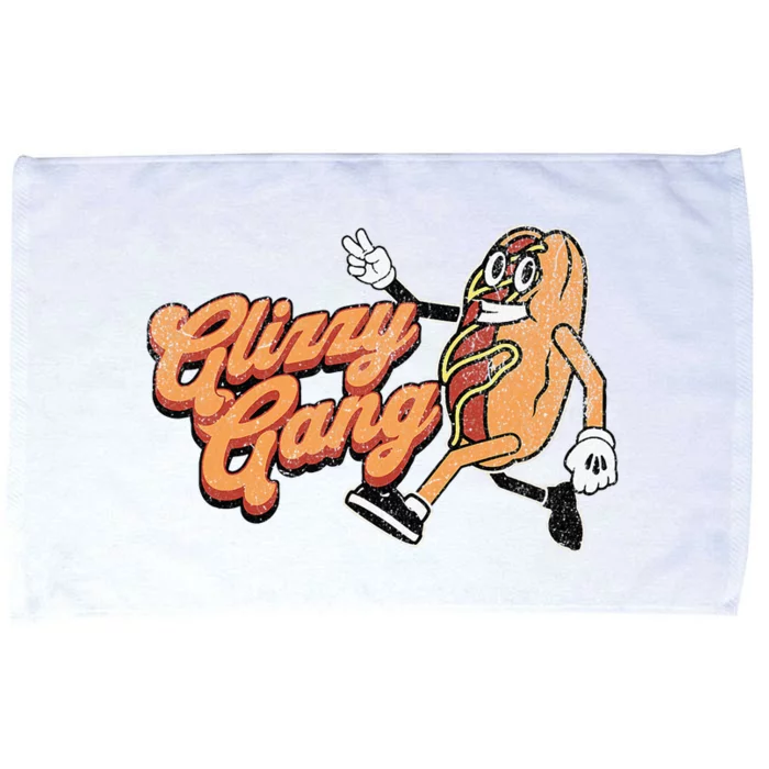 Glizzy Gang Hotdog Vintage Retro Funny Gift Microfiber Hand Towel