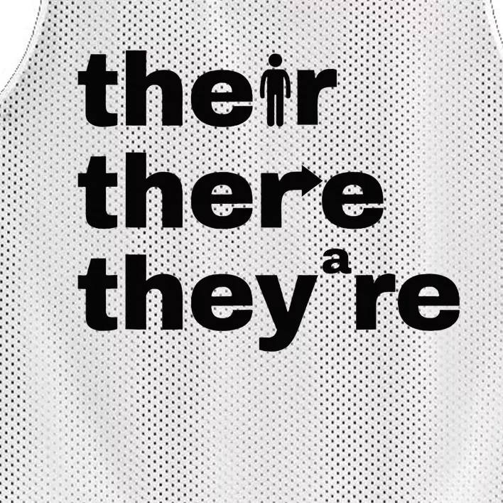 Grammar Geek Hilarious English Classroom Humor Mesh Reversible Basketball Jersey Tank