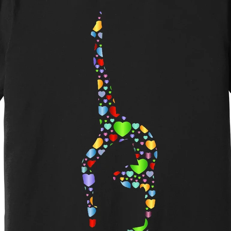 Gymnastics Gift Hearts Gymnast Gifts Premium T-Shirt