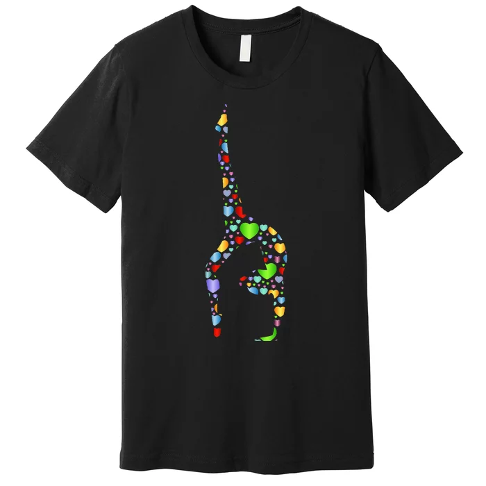 Gymnastics Gift Hearts Gymnast Gifts Premium T-Shirt