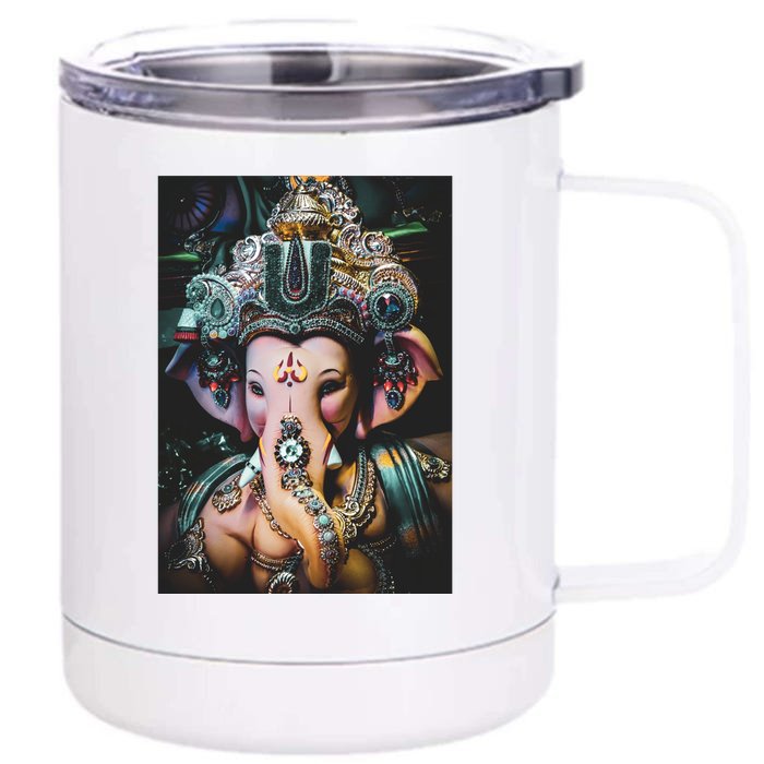 Ganesha Ganapati Hindu Yoga Meditation Gift Front & Back 12oz Stainless Steel Tumbler Cup