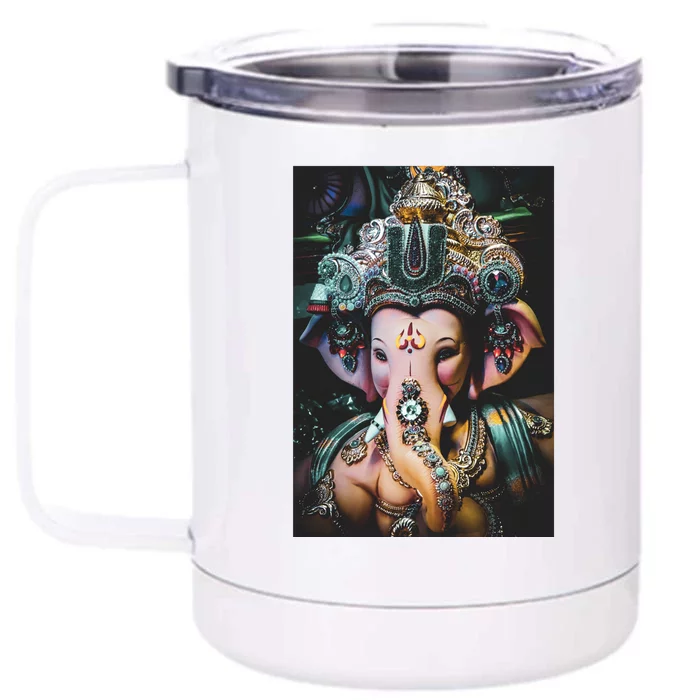 Ganesha Ganapati Hindu Yoga Meditation Gift Front & Back 12oz Stainless Steel Tumbler Cup