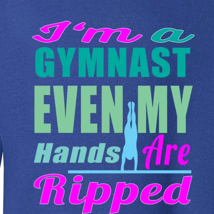 Gymnastics Gift Hands Ripped From A Bars Gift Toddler Sweatshirt