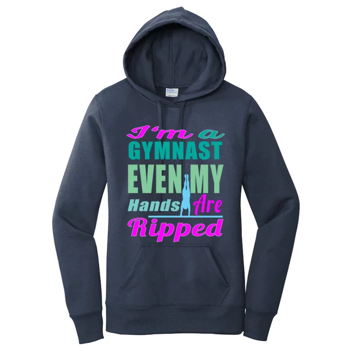 Gymnastics Gift Hands Ripped From A Bars Gift Women's Pullover Hoodie