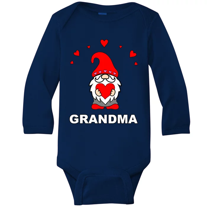 Grandma Grandmother Happy MotherS Day Gift Gnome Cute Elf Gift Baby Long Sleeve Bodysuit