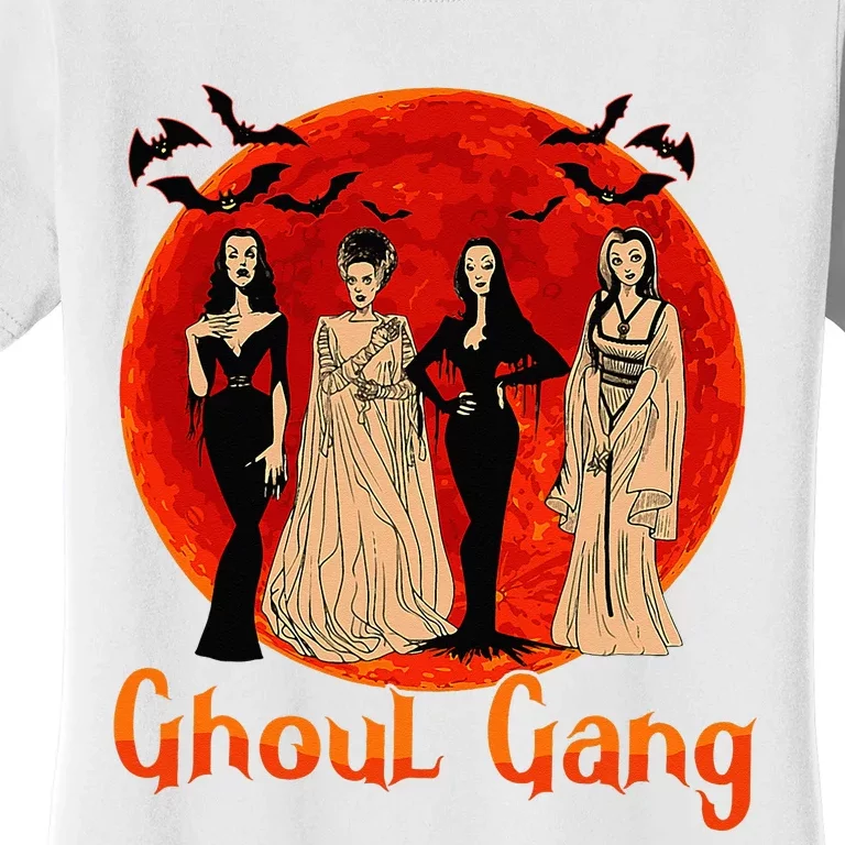 Ghoul Gang Horror Goth Queens Halloween Bride Women's T-Shirt