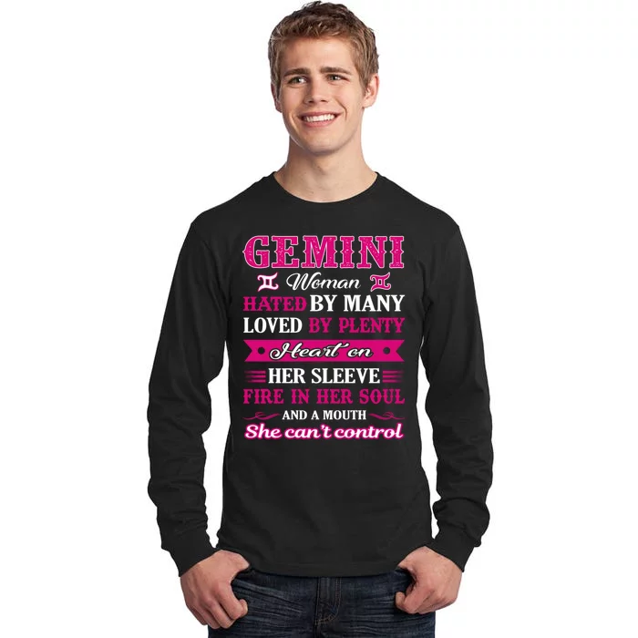 Gemini Girl Hated By Many Loved By Plenty Tall Long Sleeve T-Shirt