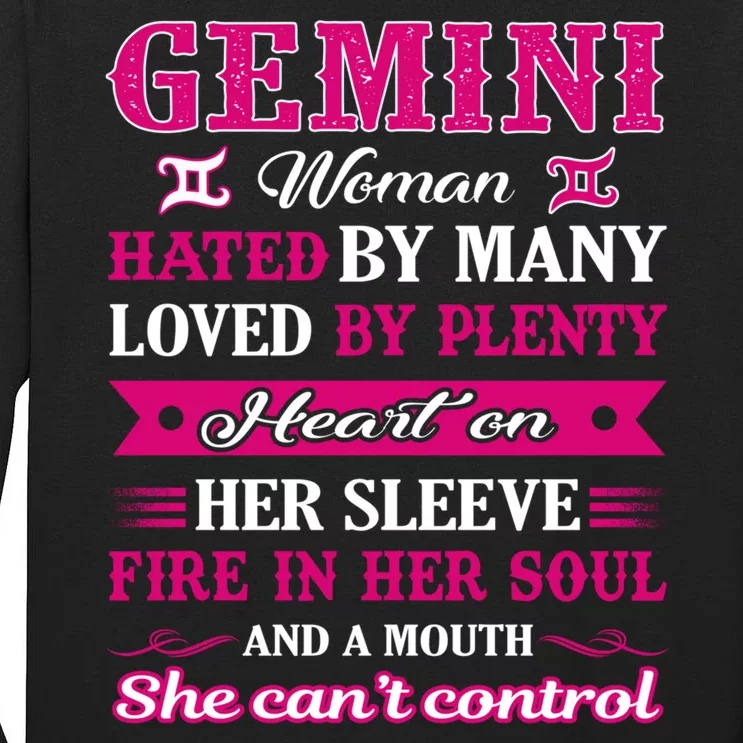 Gemini Girl Hated By Many Loved By Plenty Tall Long Sleeve T-Shirt