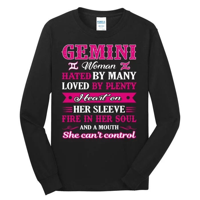 Gemini Girl Hated By Many Loved By Plenty Tall Long Sleeve T-Shirt