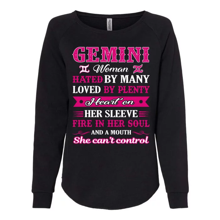 Gemini Girl Hated By Many Loved By Plenty Womens California Wash Sweatshirt