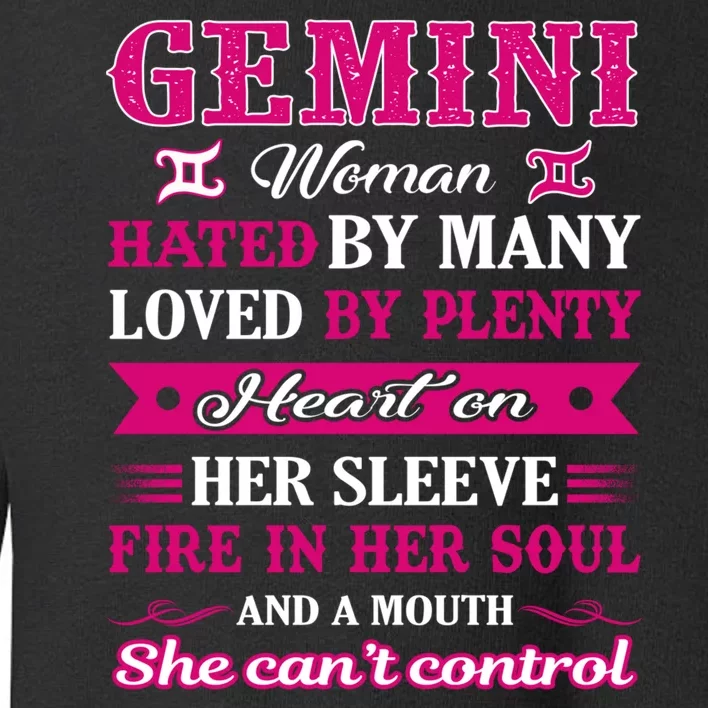 Gemini Girl Hated By Many Loved By Plenty Toddler Sweatshirt