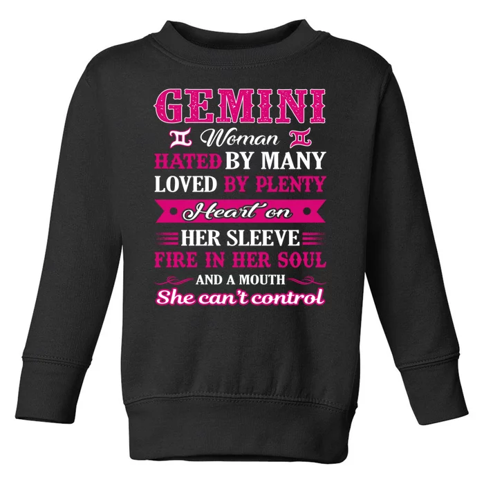 Gemini Girl Hated By Many Loved By Plenty Toddler Sweatshirt