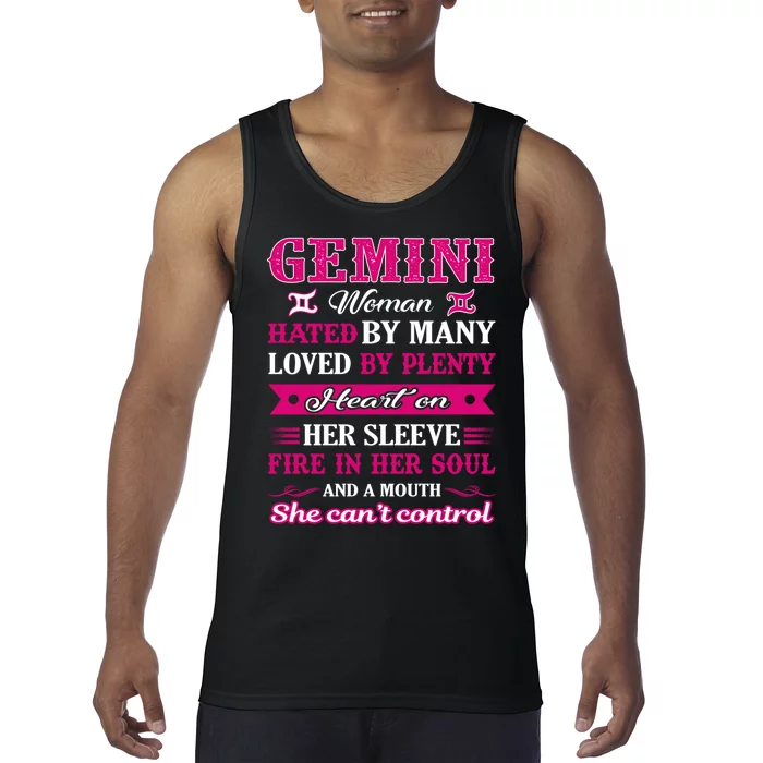 Gemini Girl Hated By Many Loved By Plenty Tank Top