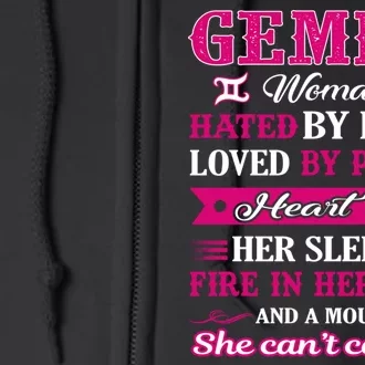 Gemini Girl Hated By Many Loved By Plenty Full Zip Hoodie