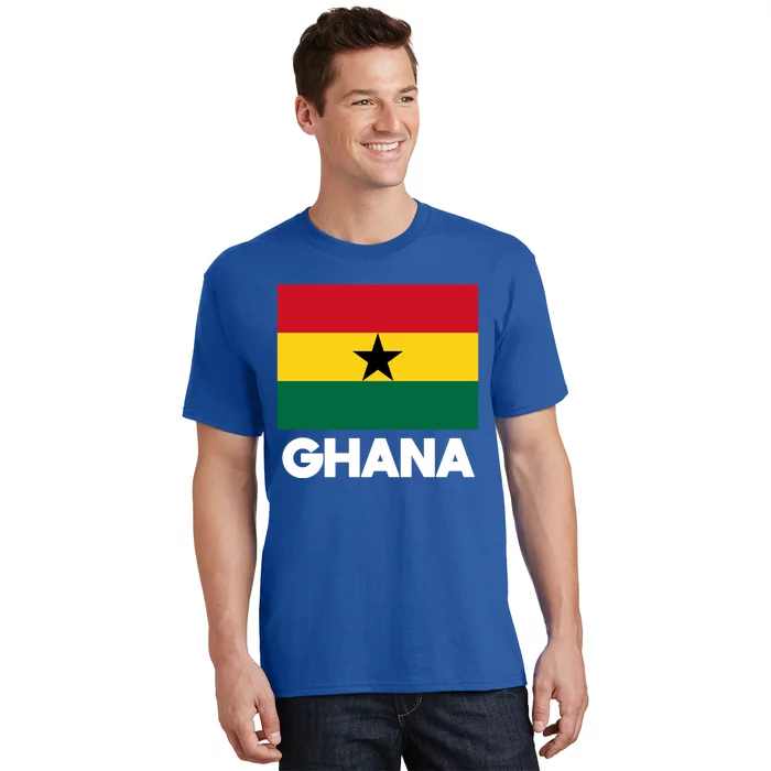 Ghana Ghanaian Heart Love Proud Melanin Flag Gift T-Shirt