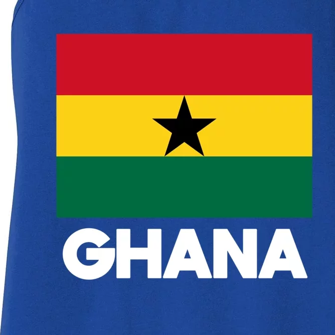 Ghana Ghanaian Heart Love Proud Melanin Flag Gift Women's Racerback Tank