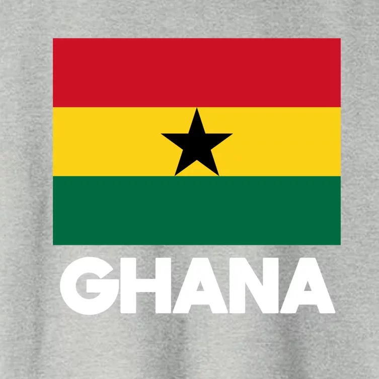 Ghana Ghanaian Heart Love Proud Melanin Flag Gift Women's Crop Top Tee