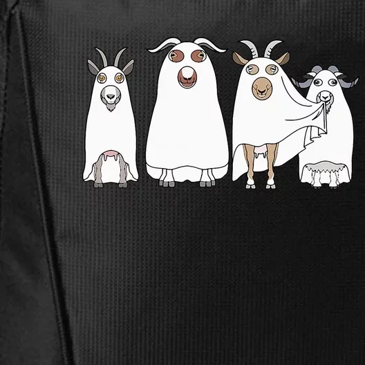 Goat Ghost Halloween Farmer Goat Lover Scary Spooky Season City Backpack