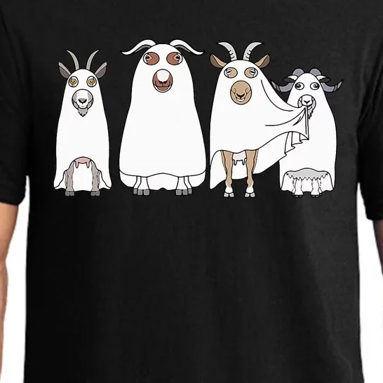 Goat Ghost Halloween Farmer Goat Lover Scary Spooky Season Pajama Set