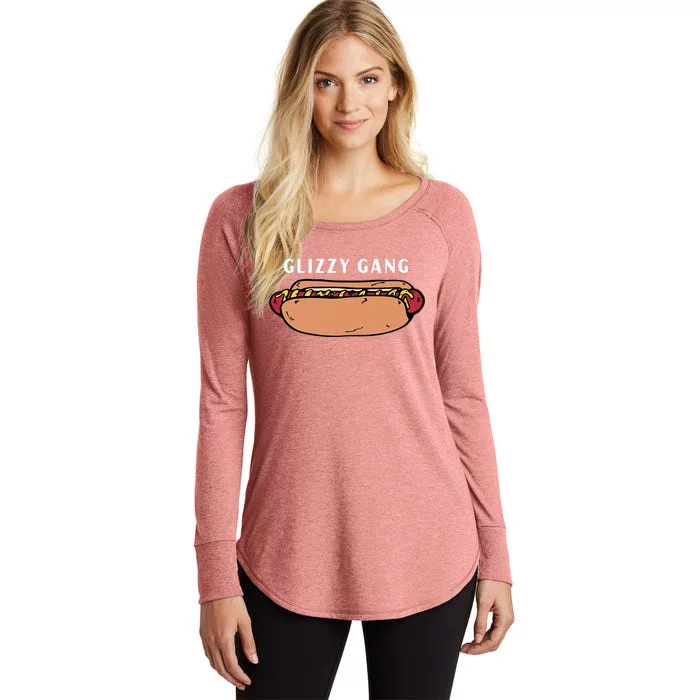 Glizzy Gang Hotdog Funny Women's Perfect Tri Tunic Long Sleeve Shirt