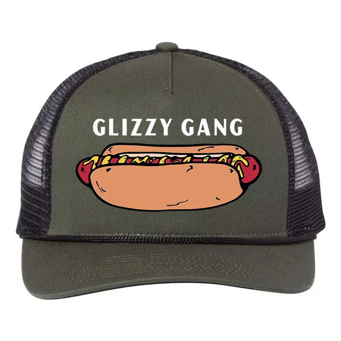 Glizzy Gang Hotdog Funny Retro Rope Trucker Hat Cap