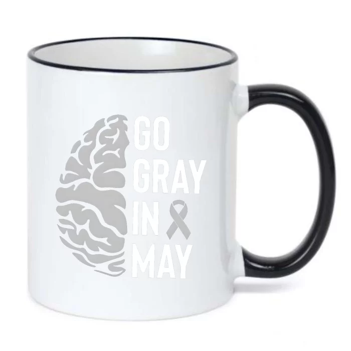 Go Gray In May Brain Tumor Awareness Black Color Changing Mug