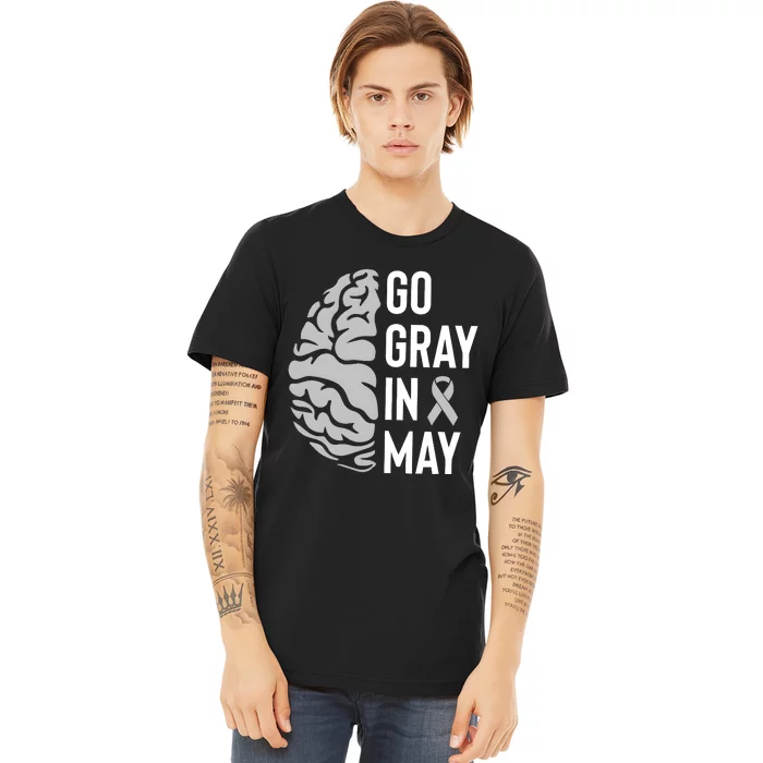 Go Gray In May Brain Tumor Awareness Premium T-Shirt