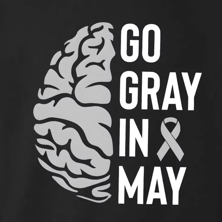 Go Gray In May Brain Tumor Awareness Toddler Hoodie