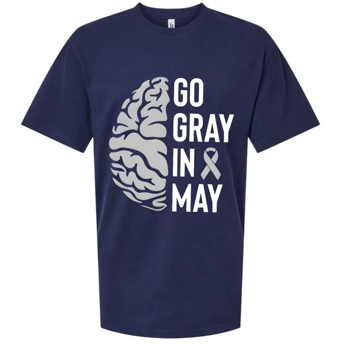 Go Gray In May Brain Tumor Awareness Sueded Cloud Jersey T-Shirt