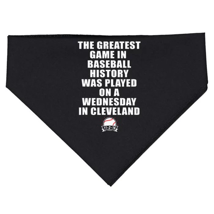 Greatest Game In Baseball Was On A Wednesday In Cleveland USA-Made Doggie Bandana