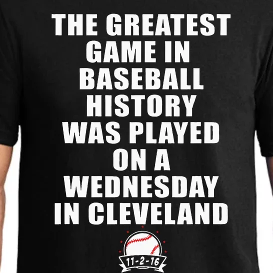 Greatest Game In Baseball Was On A Wednesday In Cleveland Pajama Set