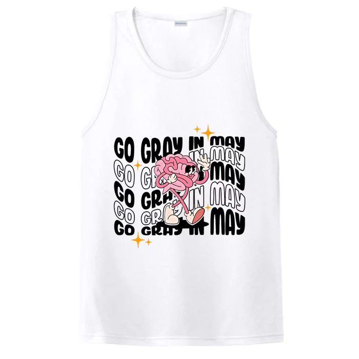 Go Gray In May Brain Tumor Awareness Nurse Brain Mental Brain Cancer Patients Performance Tank