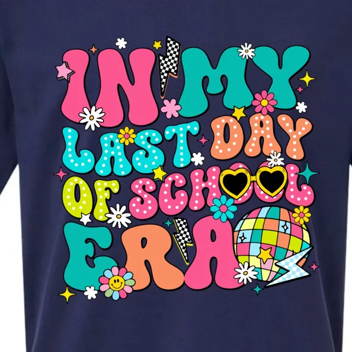 Graduate Groovy In My Last Day Of School Era Funny Gift Sueded Cloud Jersey T-Shirt