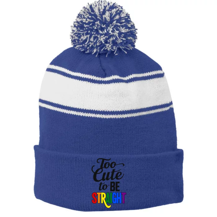 Gift Stripe Pom Pom Beanie