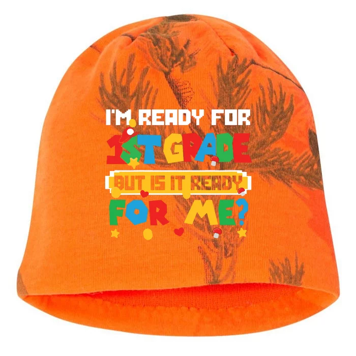 Game Gaming Im Ready For 1st Grade First Day Kati - Camo Knit Beanie