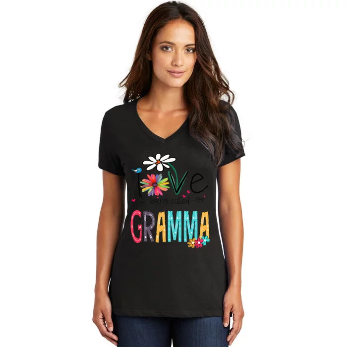 Gramma Gift I Love Being Called Mother's Day Women's V-Neck T-Shirt