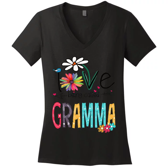 Gramma Gift I Love Being Called Mother's Day Women's V-Neck T-Shirt