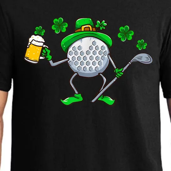 Golf Golfing Irish Golfer Beer Humor Dad St Patricks Day Gift Pajama Set