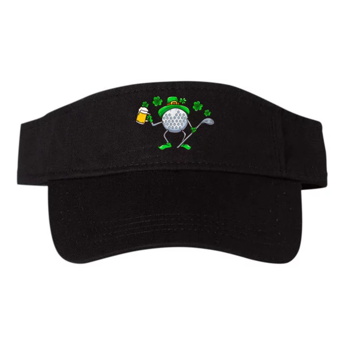 Golf Golfing Irish Golfer Beer Humor Dad St Patricks Day Gift Valucap Bio-Washed Visor