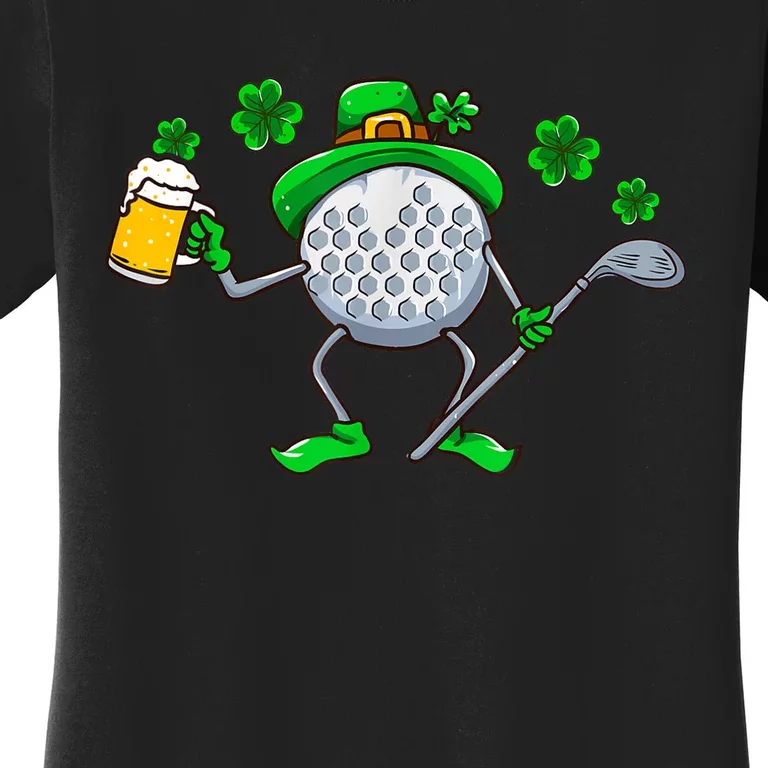 Golf Golfing Irish Golfer Beer Humor Dad St Patricks Day Gift Women's T-Shirt