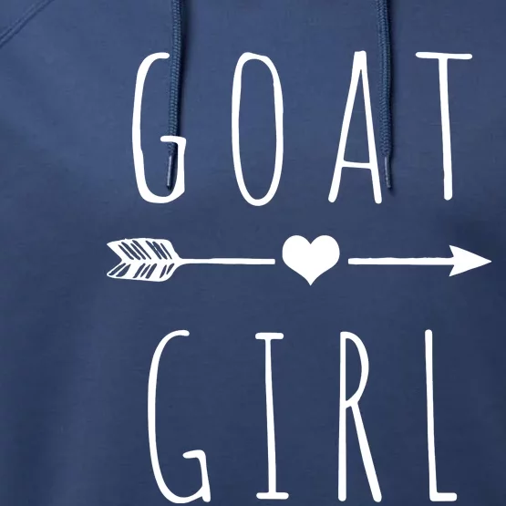 Goat Girl I Love Goats Performance Fleece Hoodie